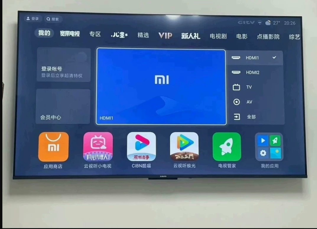 小米65寸全新，仅开箱